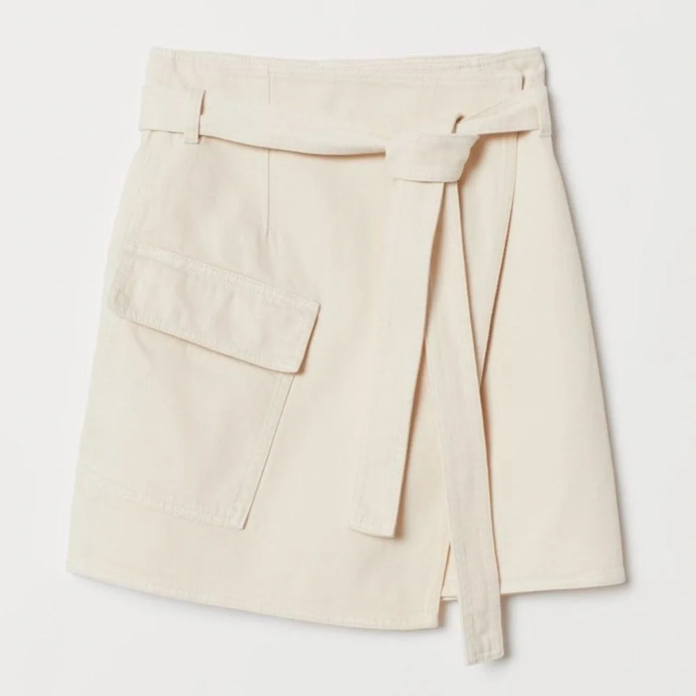 H&M Cream wrap skirt
